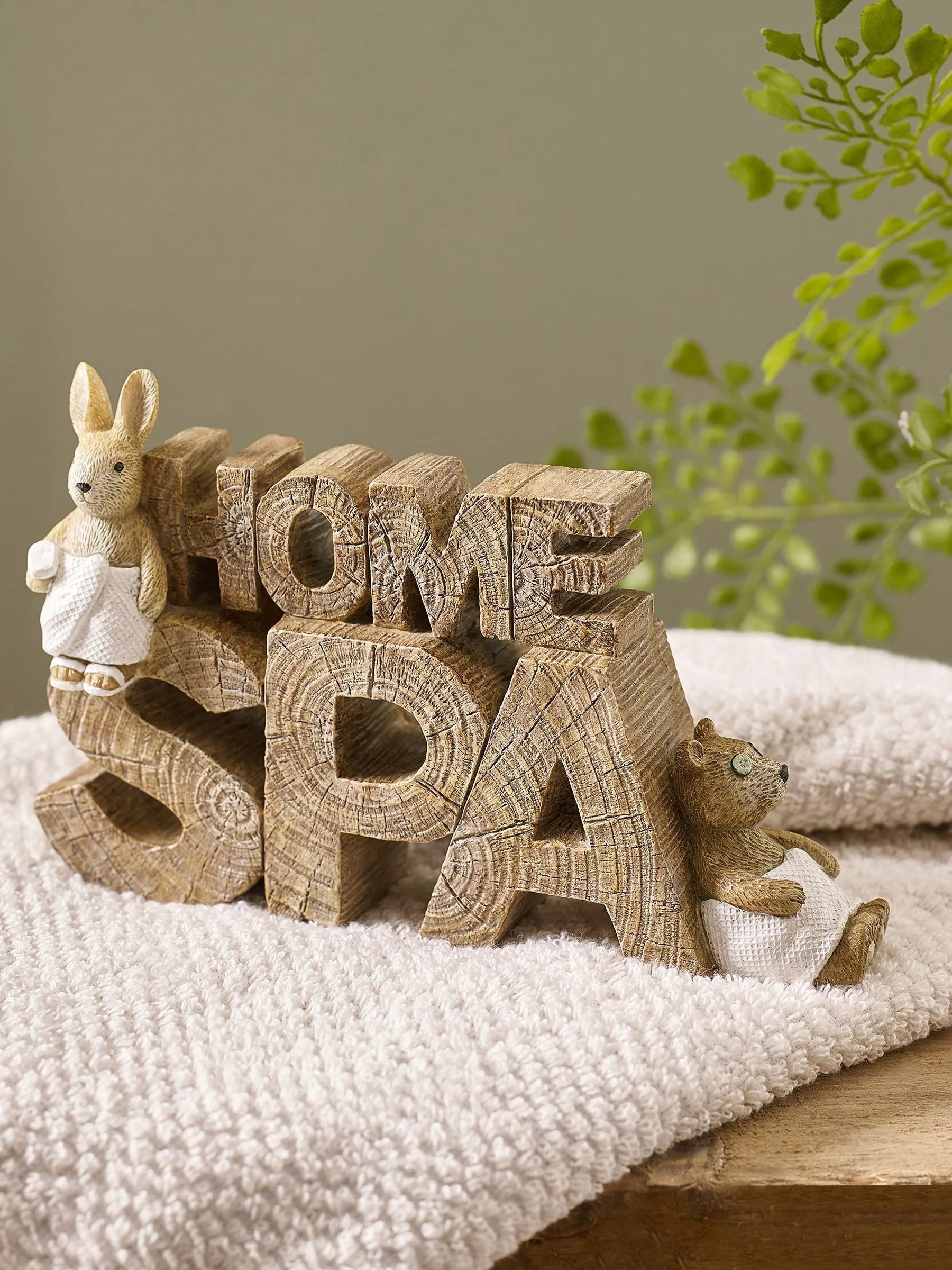 Bertie Bear en Rosie Rabbit-ornamenten Spa-woordblok
