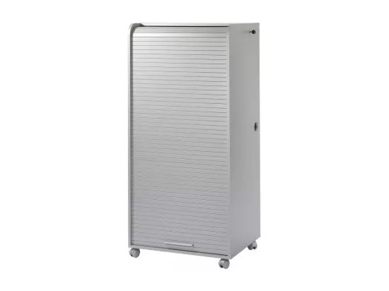 Armoire Informatique Mobile 2 Tiroirs Alu 5 Niches L 65.2 H 139.9 P 53.1 cm