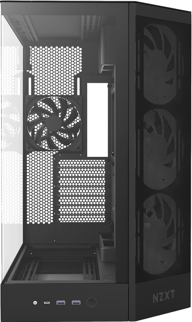 NZXT H9 Flow RGB 2025 PC-kabinet (sort)