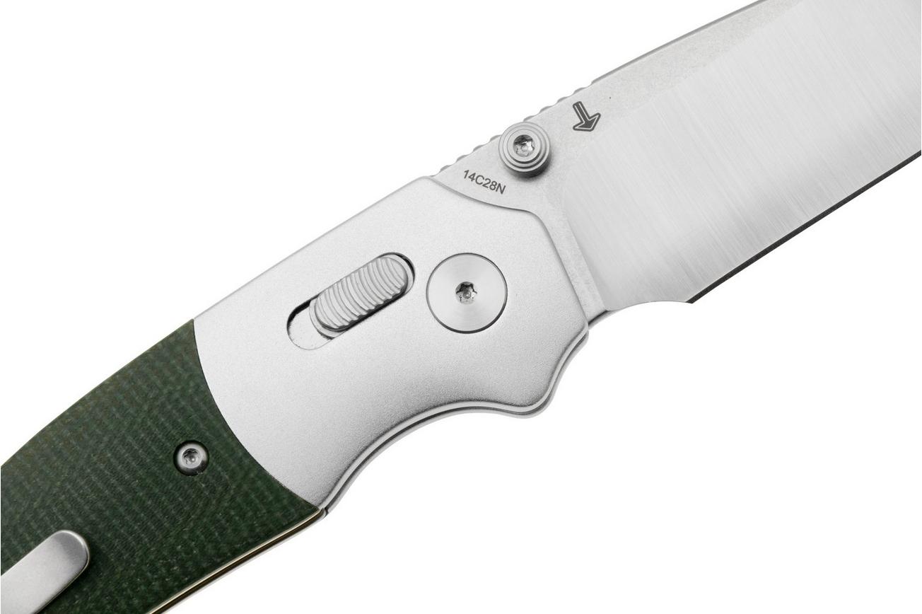 QSP Knife Vault QS157-B1 Stonewashed Green Micarta, zakmes, Jacob Lundquist Design