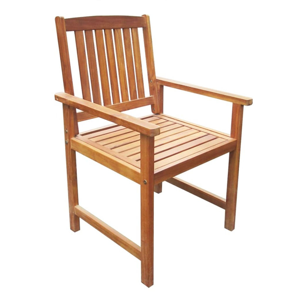 Mobilier à dîner d'extérieur 5 pièces bois d'acacia solide