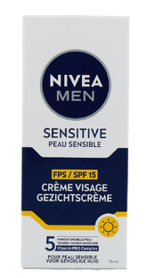 Nivea Men Sensitive Gezichtscrème SPF15 75ML