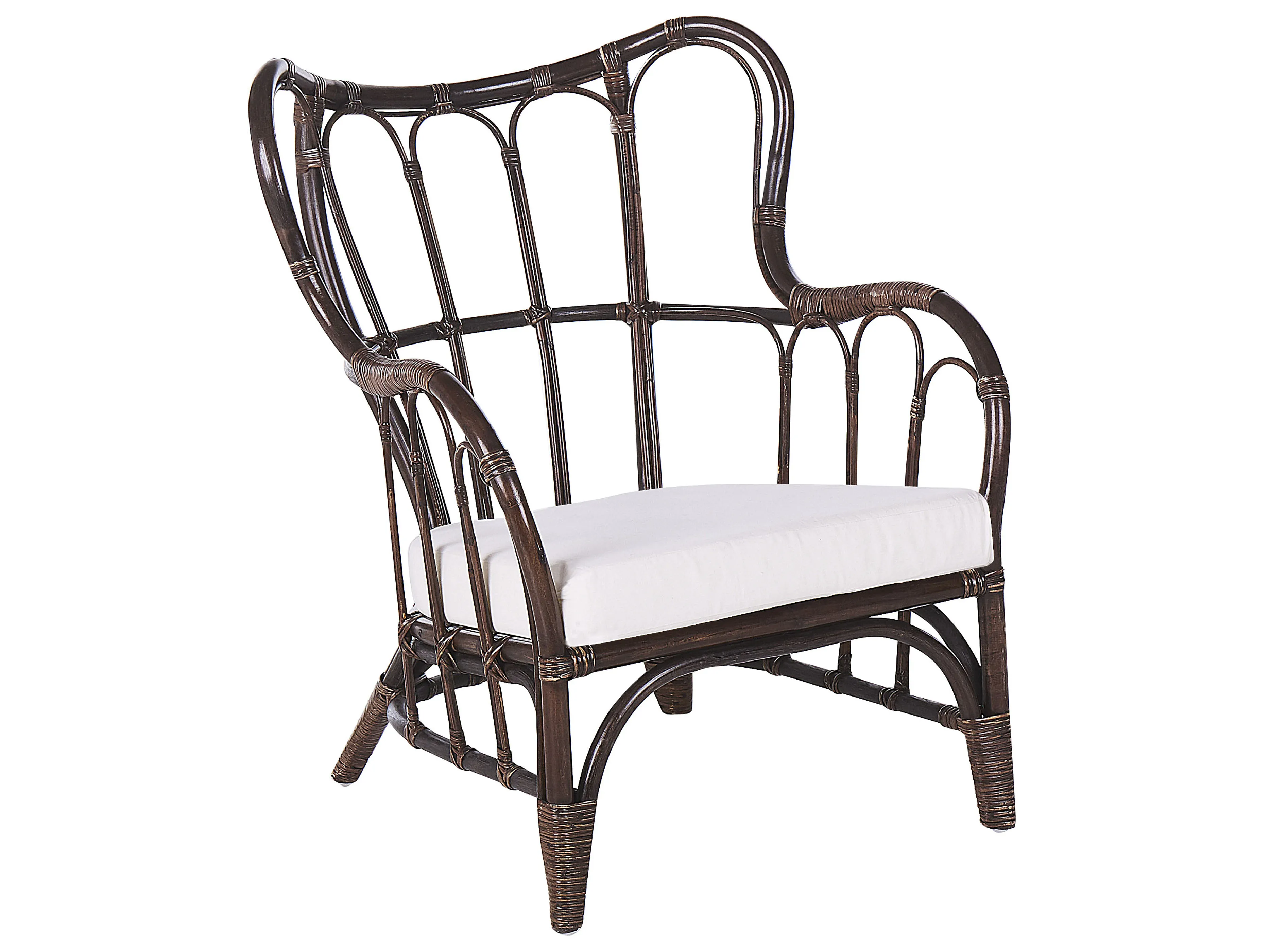 Loungeset met tafel 4-zits BRINDISI Rotan Donkerbruin