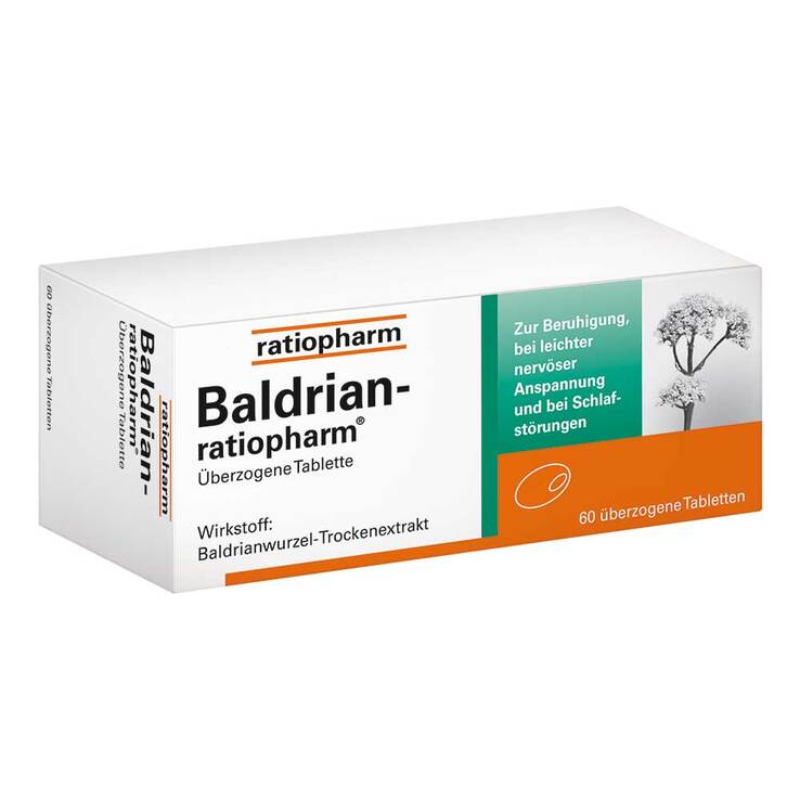 Baldrian ratiopharm überzogene Tabletten, 60 St