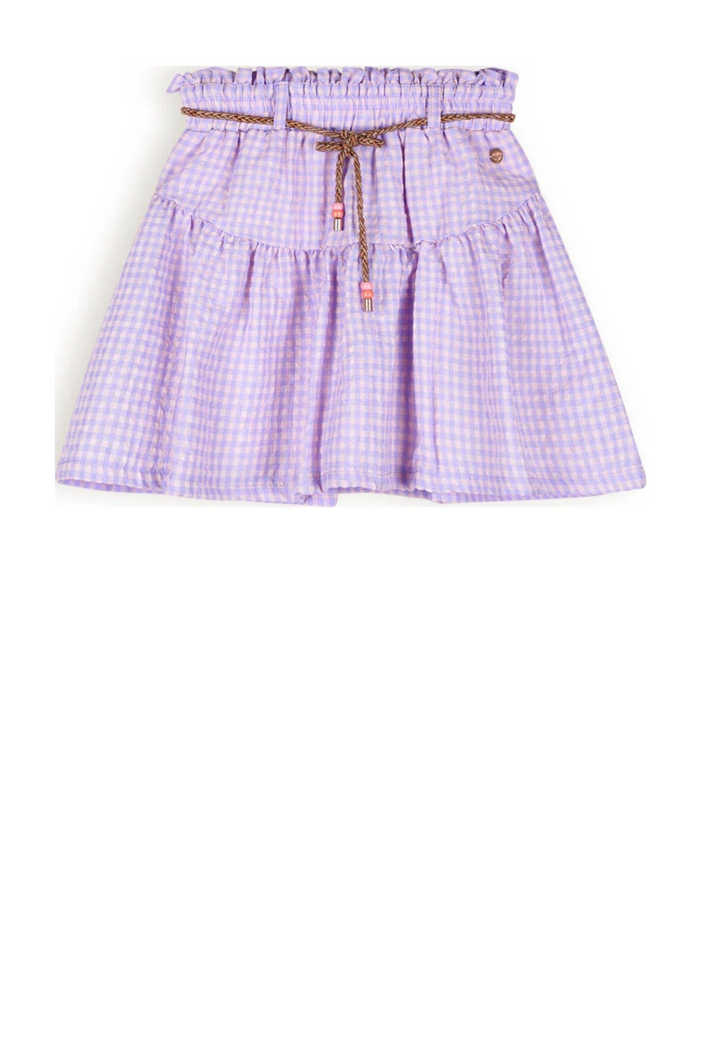 NONO geruite rok Nadia paars/lila