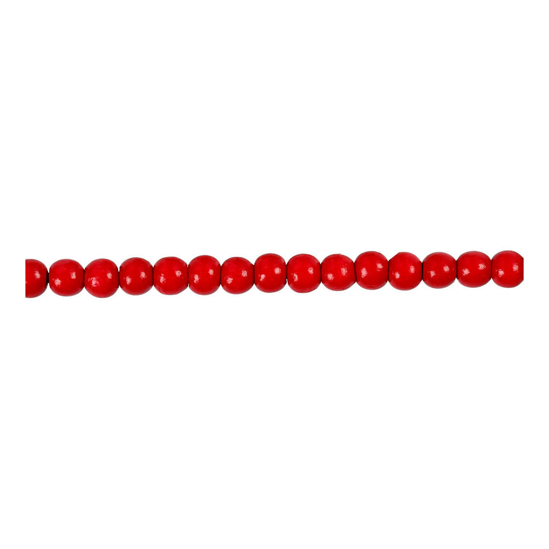 Houten Kralen Rood, 150st.