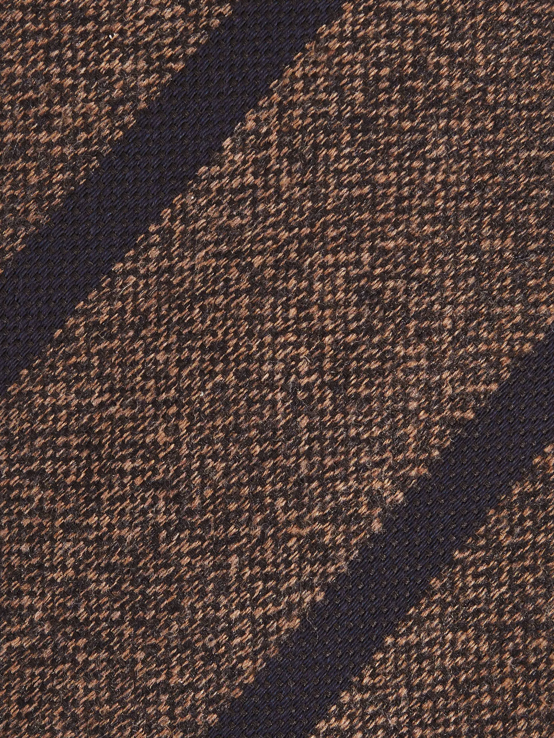 Chocoladebruin - Reiss Sante Wool-Silk Striped Tie