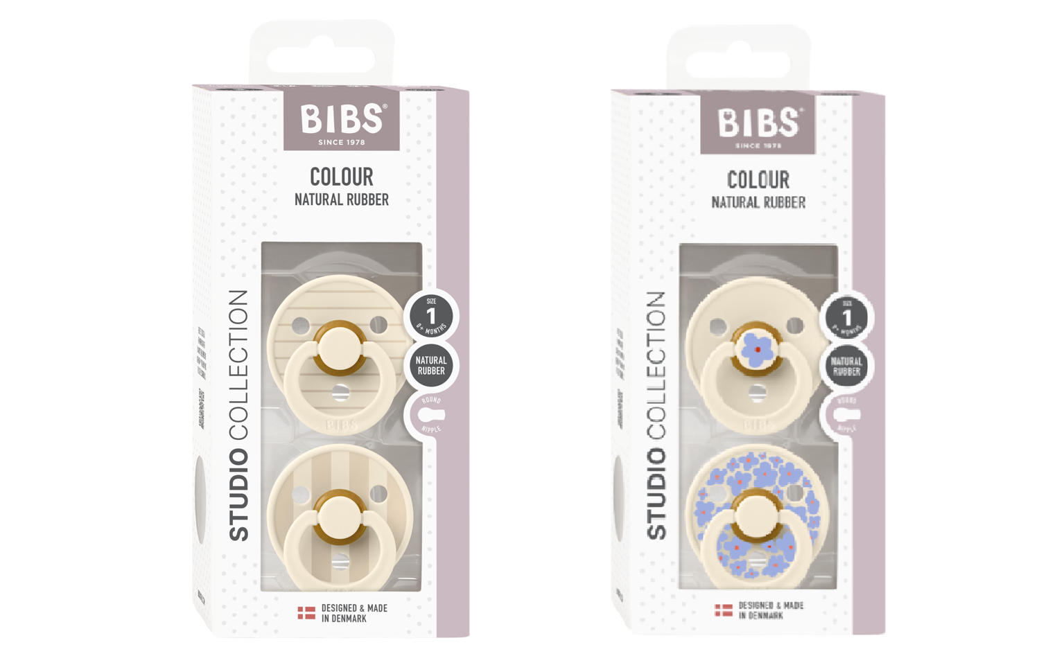 BIBS - Pacifier Studio Colour 2x 2 Pak - Str 1