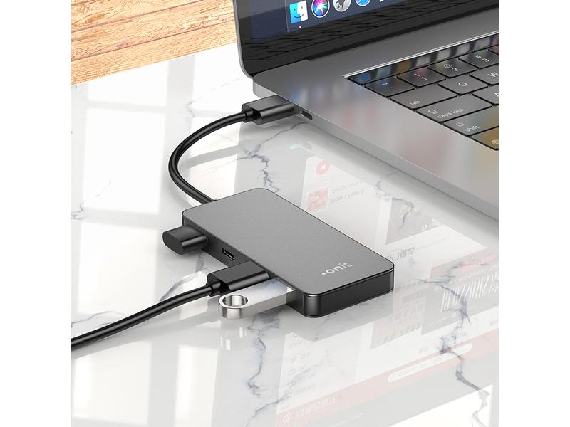 onit USB-A-Hub 2A2C Leichter und kompakter Hub mit 2 USB-A- und 2 USB-C-Ports