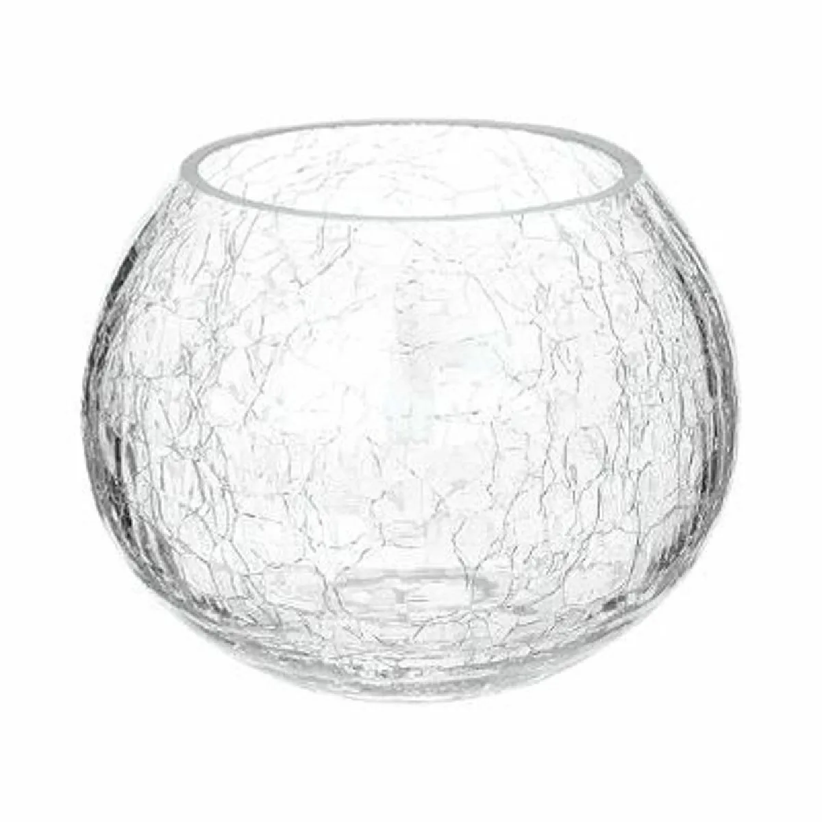 Photophore Verre Craquelé Transparent