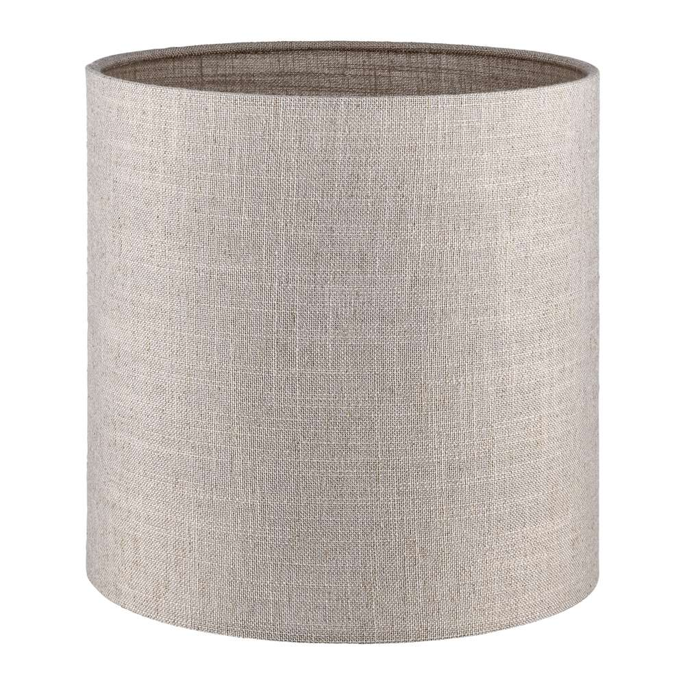 Tafellamp Firenze bronze Large + kap Cilinder 25x25x25cm Oslo linnen naturel