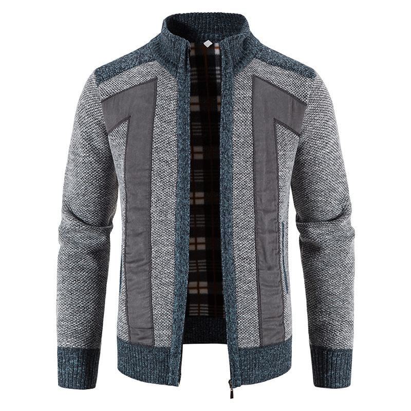 YIKES - Cardigan met opstaande kraag, kleurblok en rits