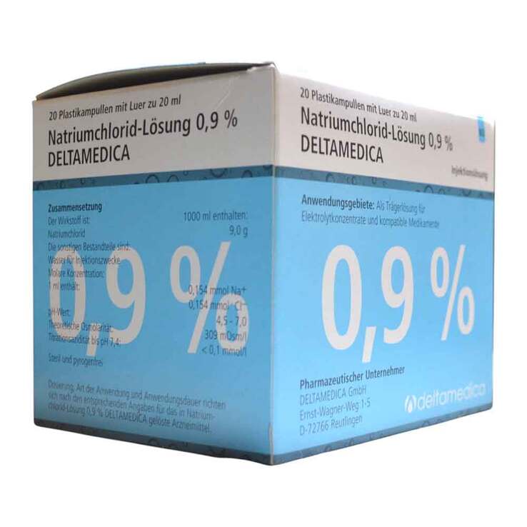 Natriumchlorid-Lösung 0,9% Deltamedica Luer Pl., 20X20 ml