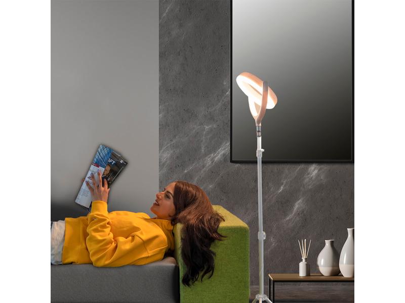 4smarts Videoleuchte Selfie LoomiPod gross Stimmungsvolles, dimmbare Stehlampen-Ringleuchte