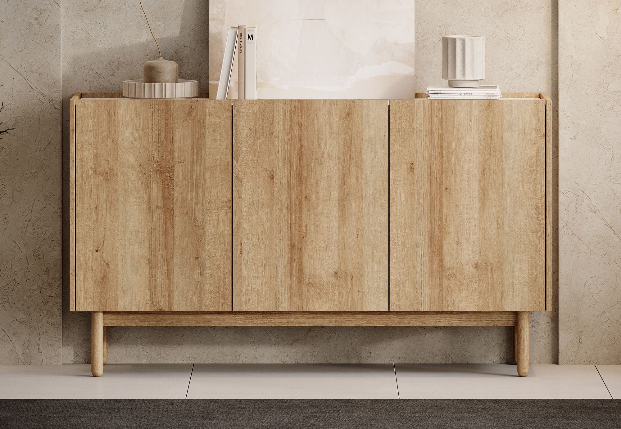 Meubella - Dressoir Cayenne - Eiken - 144 cm - Hoog