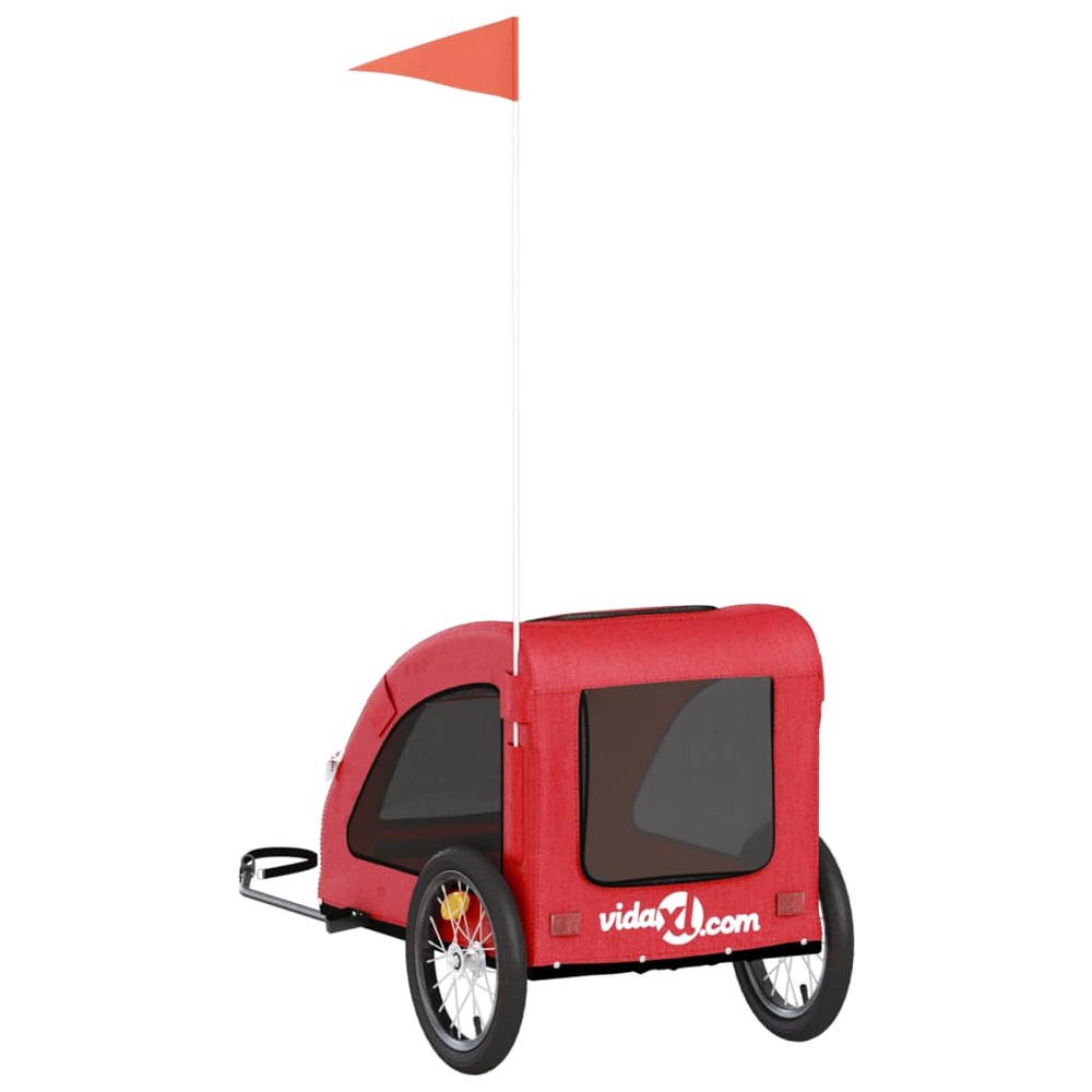 Remorque de vélo pour animaux de compagnie rouge