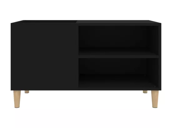 Armoire à disques noir 84,5x38x48 cm bois d'ingénierie