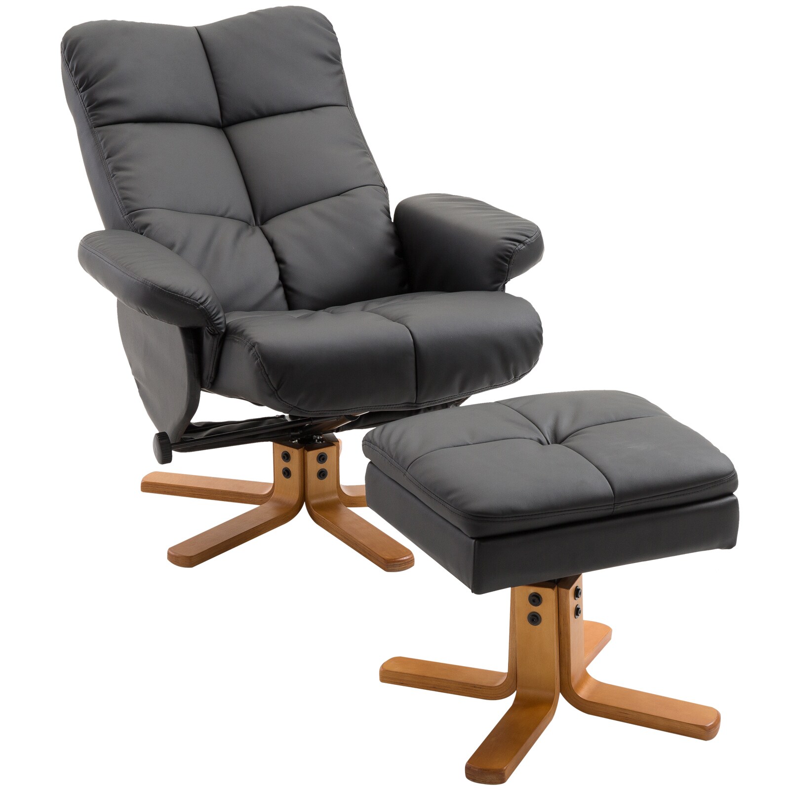 HOMCOM Fernsehsessel mit Hocker