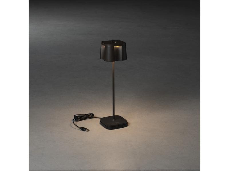 Konstsmide Tischleuchte Nice USB, Schwarz Outdoor-Leuchte
