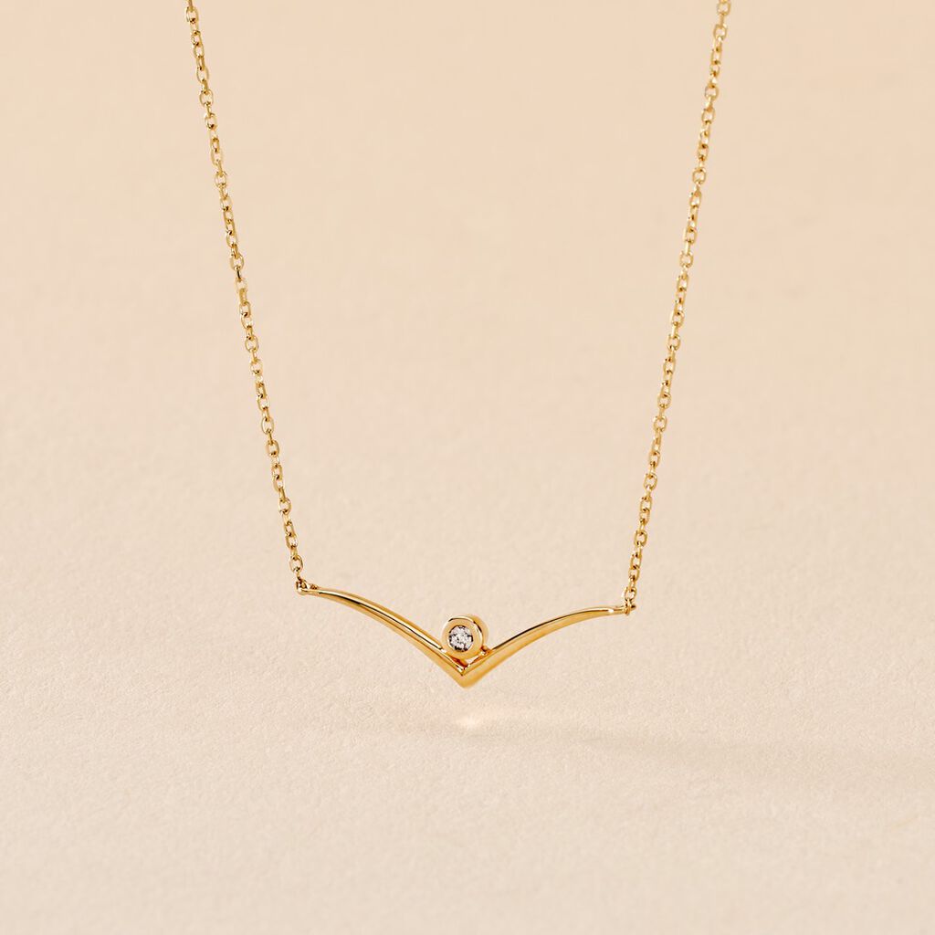 Collier Volia Or Jaune Diamant