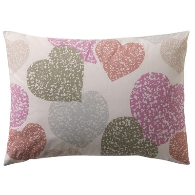 Linge de lit flanelle motif coeurs - BECQUET CRÉATION