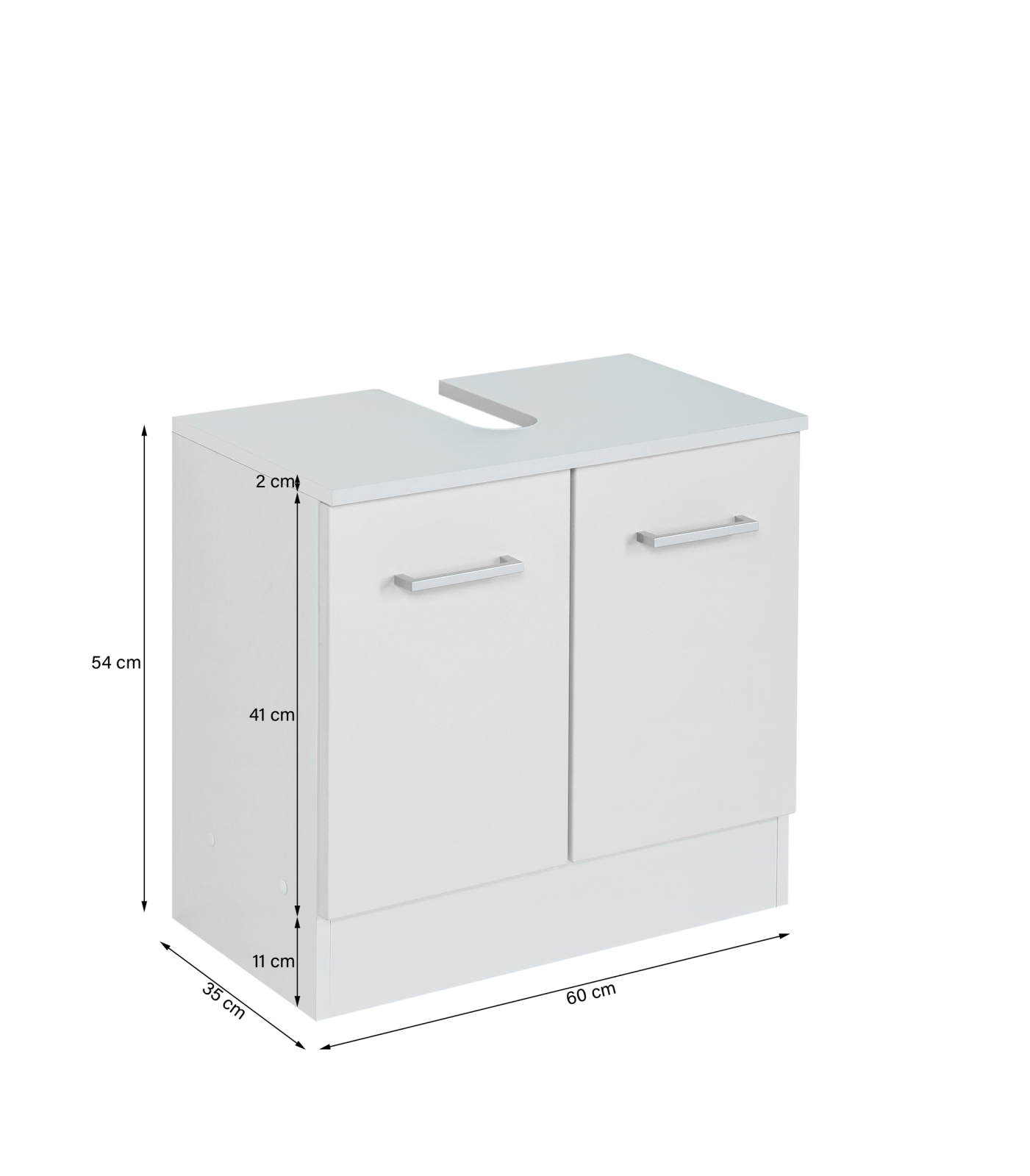 Waschbeckenunterschrank RIGA - gelb - 60 cm