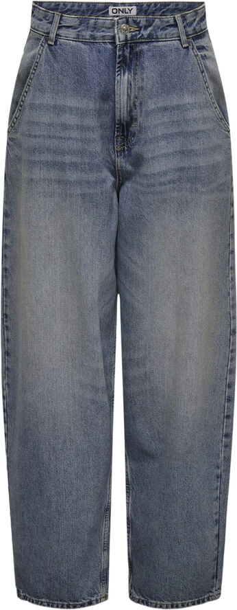 ONLY ONLGIA MID LOOSE BAGGY DOT DNM Medium blue denim/tint