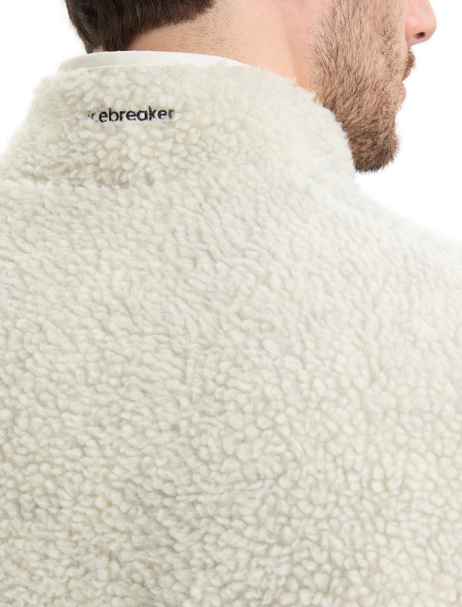RealFleece Merino High Pile Vest Herre Ecru Heather/Snow
