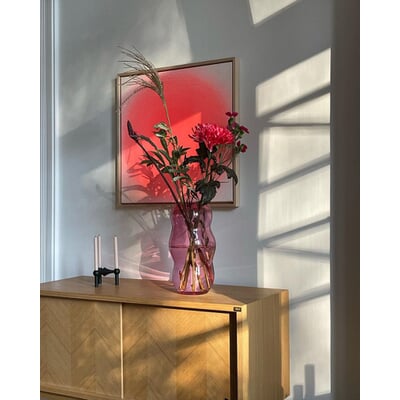 Vase Muse L, Rubinfarben