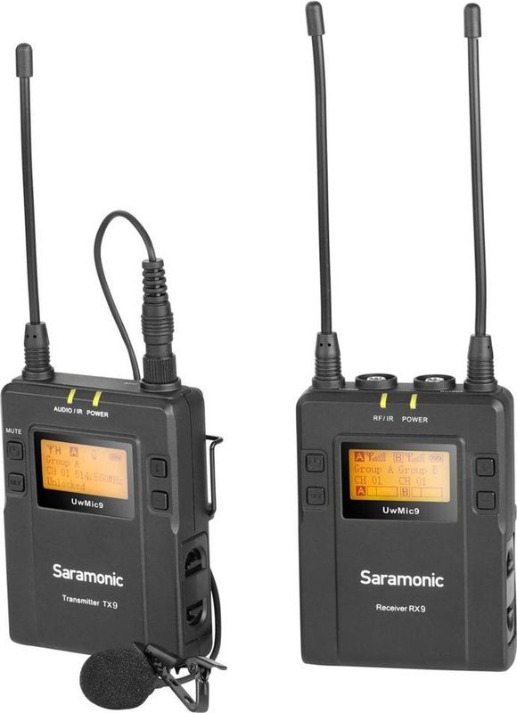 Saramonic - UwMic9 - Wireless System - Zender en Ontvanger - Inclusief Lavaliermicrofoon