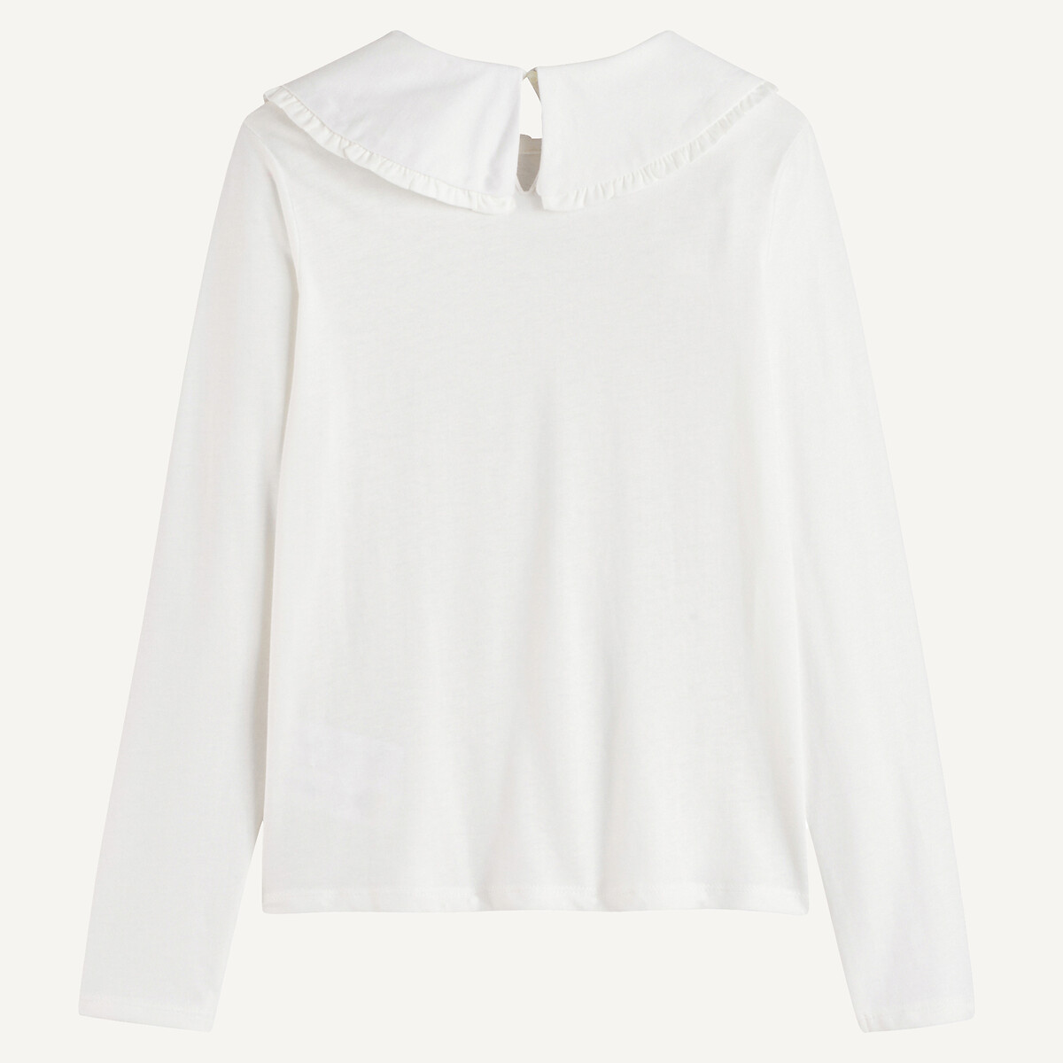 COLEÇÃO LA REDOUTE<br>Camiseta com gola Claudine e mangas compridas