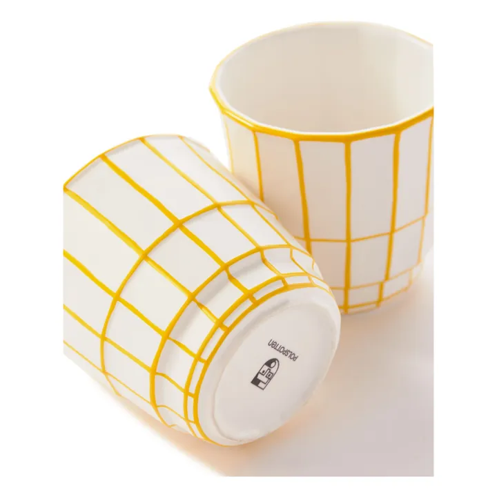 Pols Potten Tasses Digi - Set de 4 | Jaune