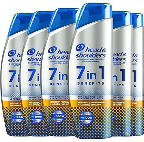 Head & Shoulders - Anti-Haaruitval - Anti-Roos Shampoo - Voordeelverpakking 6 x 225 ml - 7in1 Voordelen