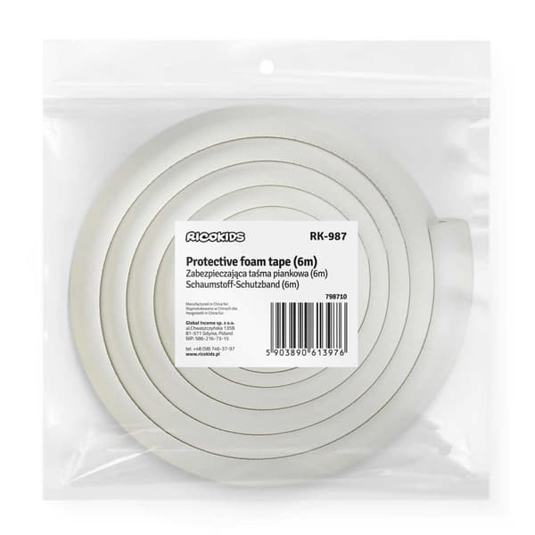 Beskyttende skumtape Ricokids 798710 hvit 6 m