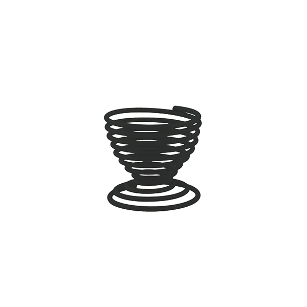 Coquetier Wire noir Point Virgule