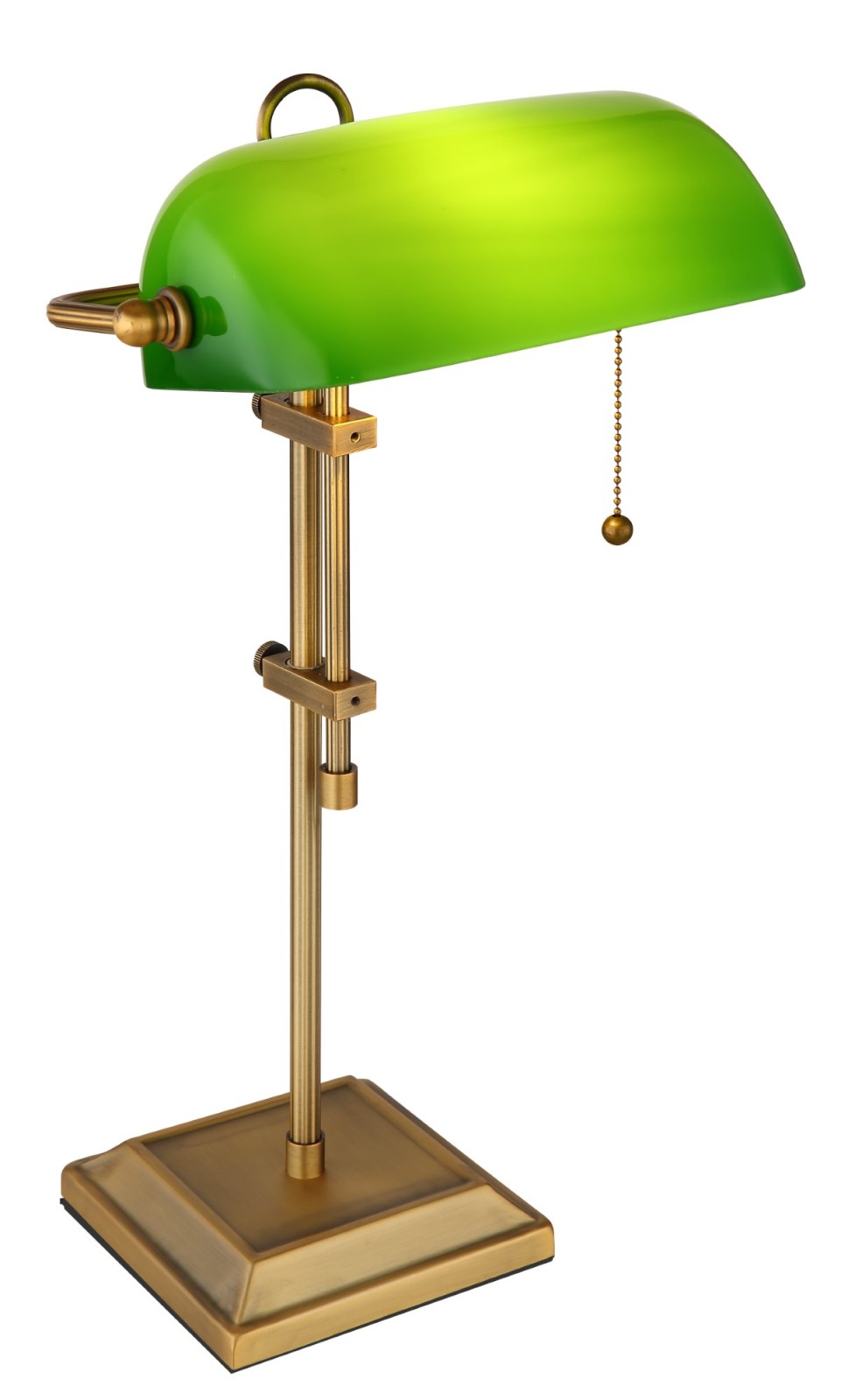 Tischleuchte - messingfarben - grün - 56 cm
