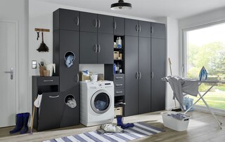 Wäscheschrank Multiraumkonzept 40x185x40 cm grau