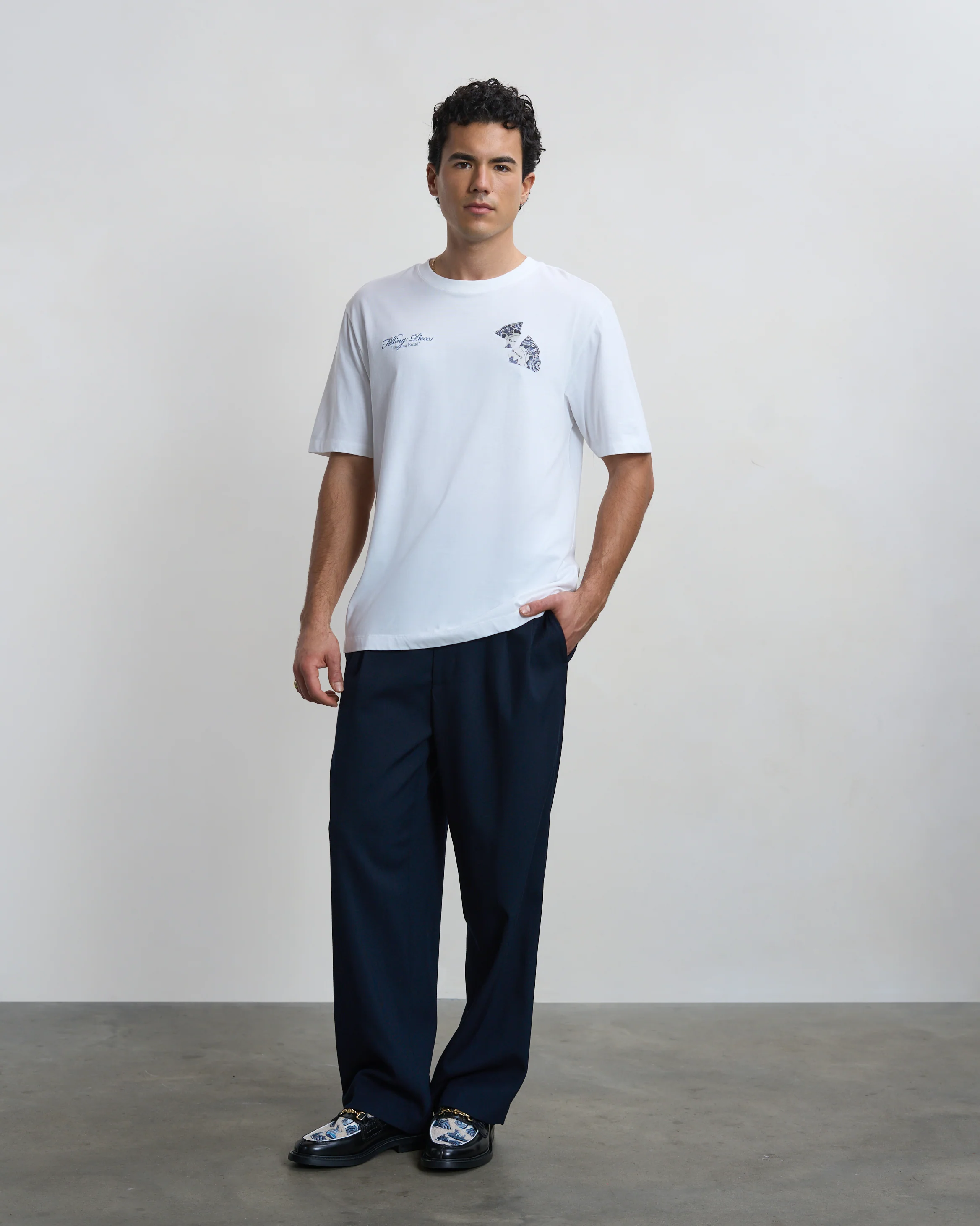 T-shirt Broken Plate White