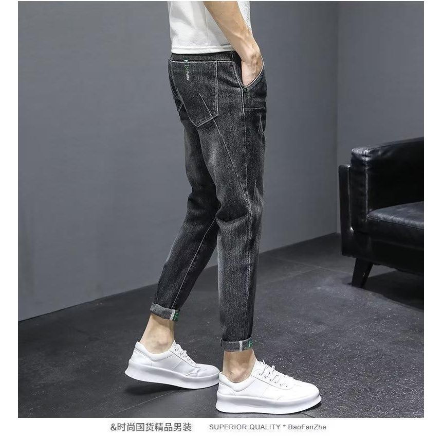 Nikoflin - Mid Rise Washed Distressed Slim Fit Jeans