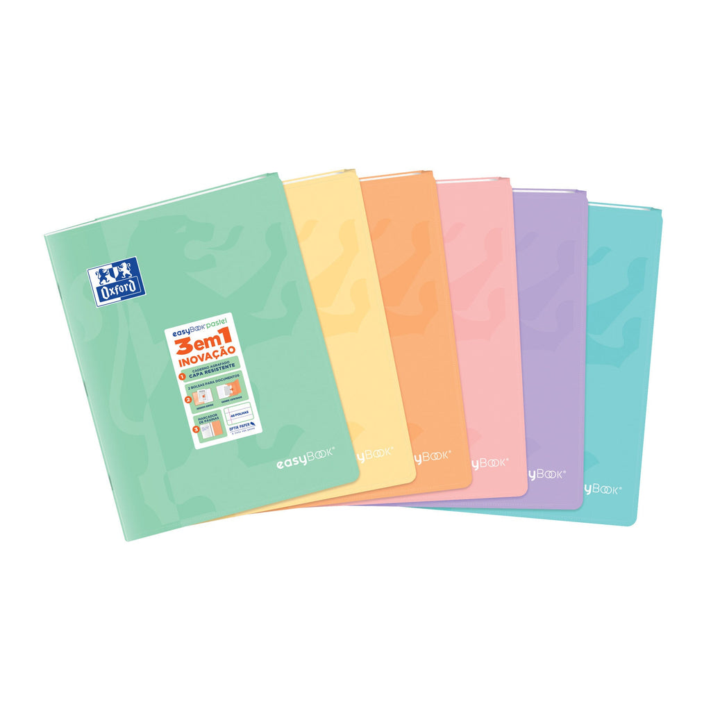 Caderno Agrafado A5 Pautado Easybook Pastel Oxford (artigo sortido)