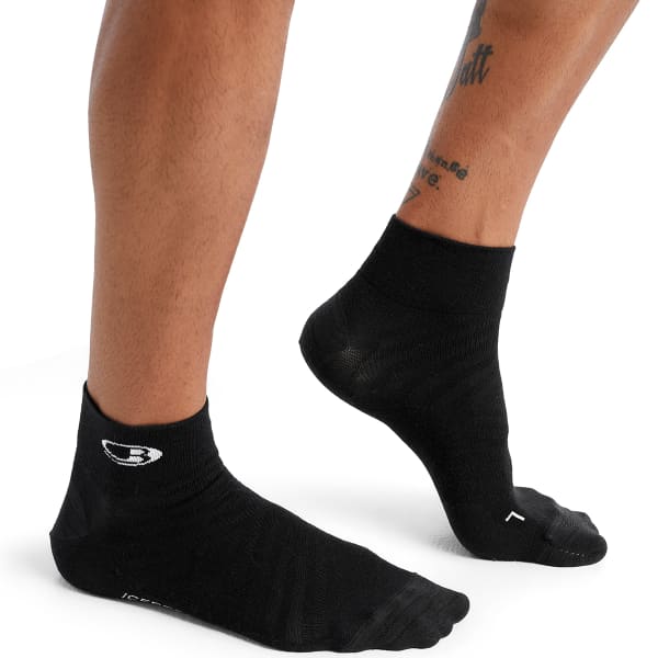 Chaussette running ICEBREAKER M RUN+ ULTRALIGHT MINI BLACK/SNOW