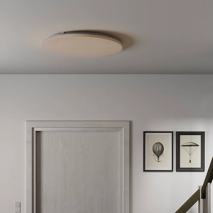 Plafonnier LED intégrée dimmable 3100lm 36W blanc froid, blanc naturel et blanc chaud GoodHome Basilo H.6.5 x Ø57 cm