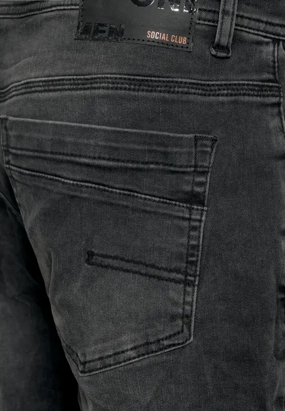 Regular Fit Jeans - vintage black random wash