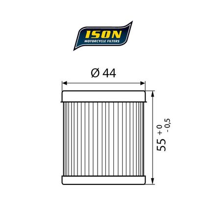 Filtre à huile Ison 132 ELEMENT Type Origine