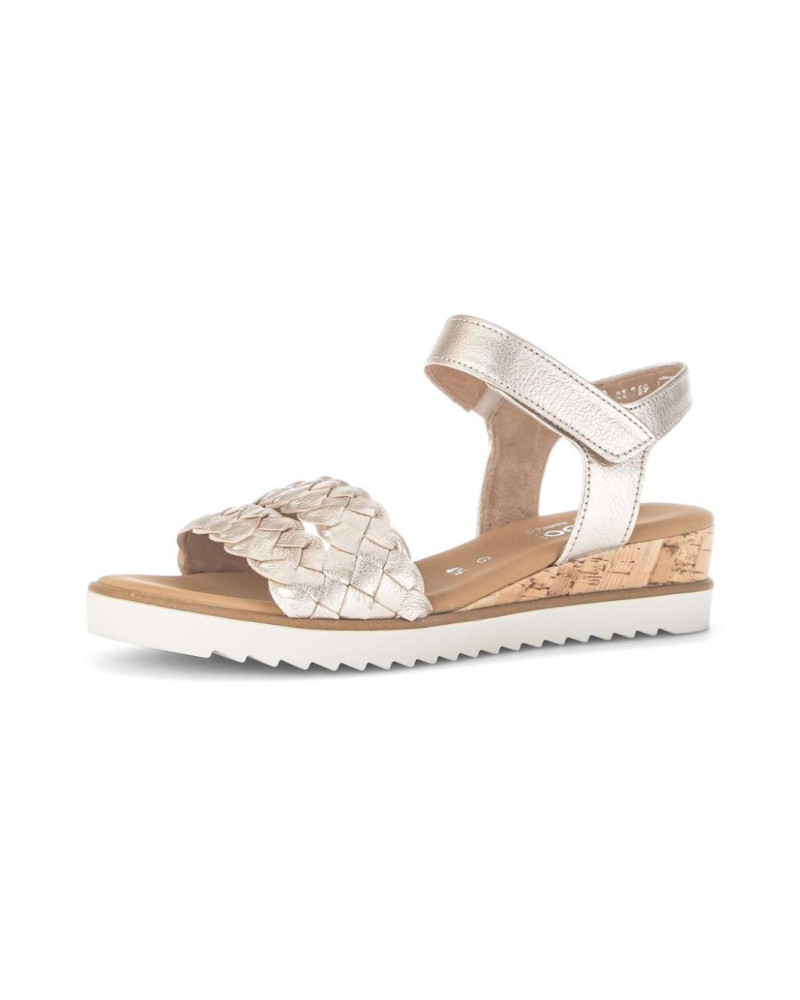 Gabor - flet sandal - Guld