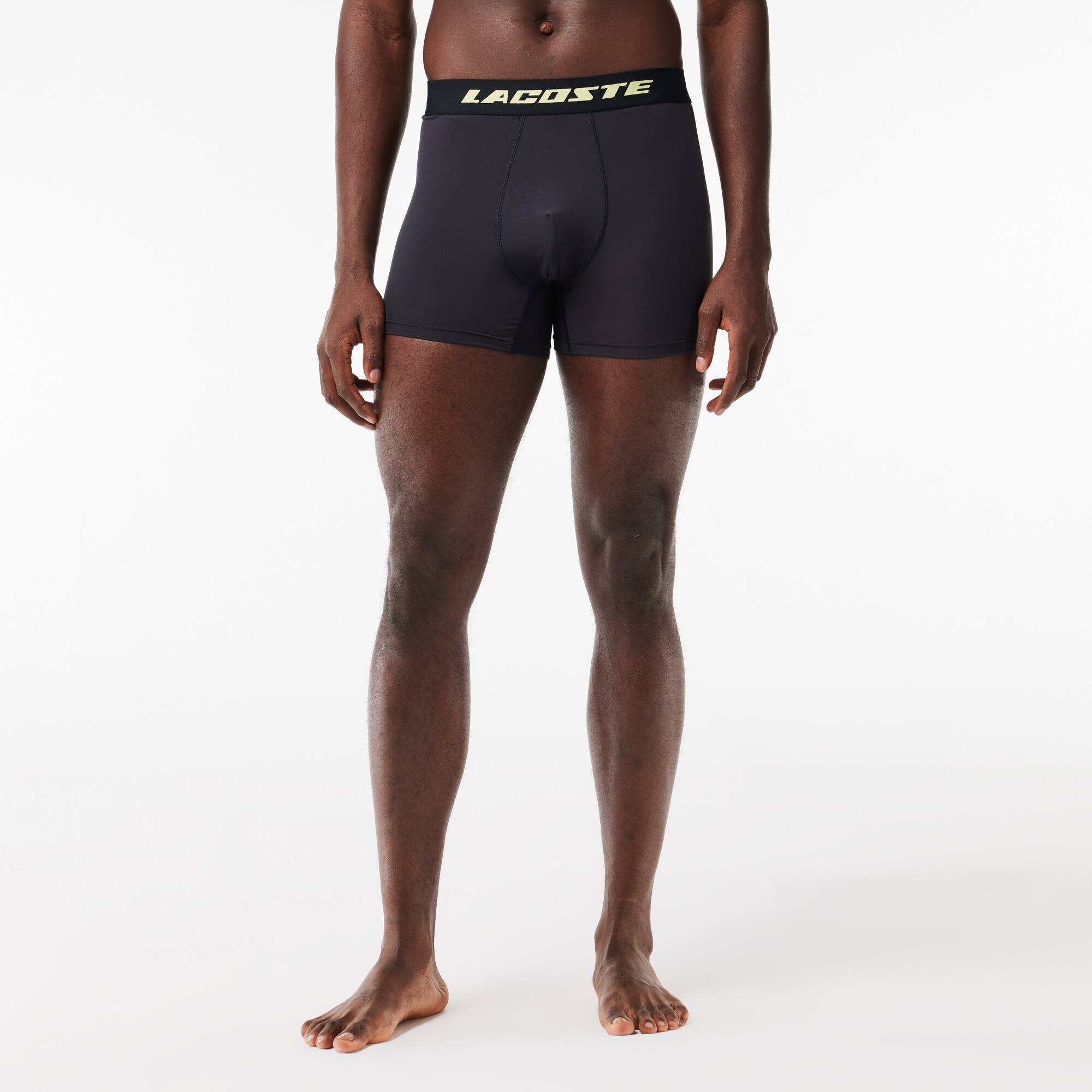 Herren LACOSTE Trunks aus Mikrofaser mit Aufdruck im 3er-Pack Unterwasche - Grau - Lacoste - Herren