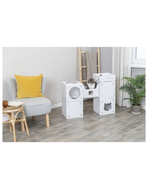Trixie Kattenmeubel Casa Cara - Krabpalen - 93x72x30.5 cm Wit