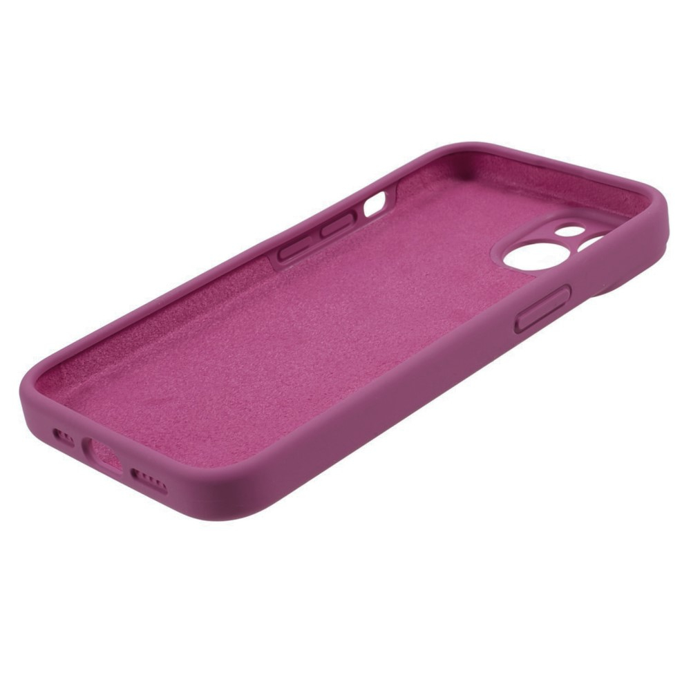 iPhone 15 Silikon Case Hülle mit Kameraschutz - Pflaume