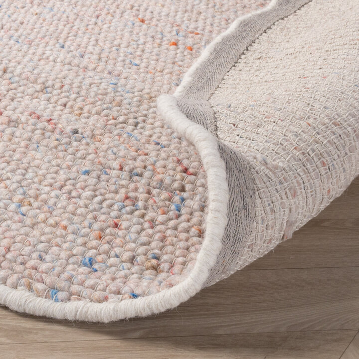 Rond wollen vloerkleed - Feline Pastel