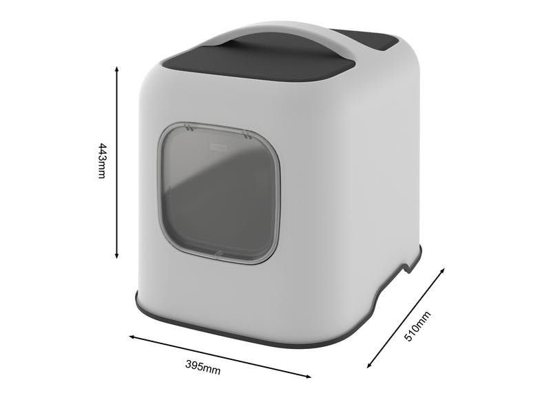 Rotho Katzentoilette Biala, Mistletoe weiss Katzenklo aus recyceltem Kunststoff